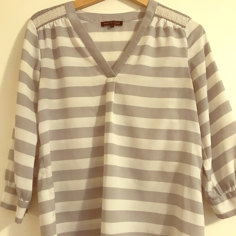 Striped Gray Blouse